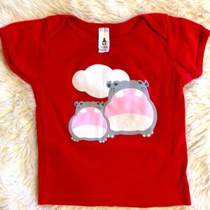 Classic Baby hippo tshirt, size 12-18 months